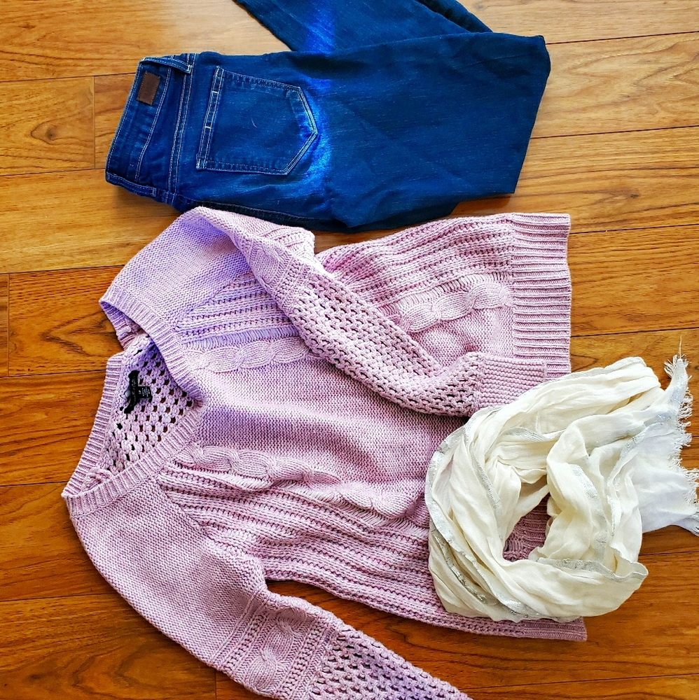 American eagle sweater and Paige jean